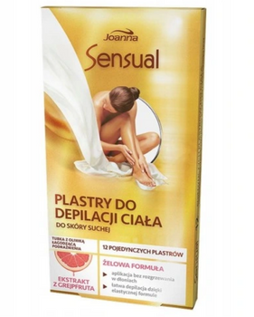 Joanna Sensual Gel Körperhaarentfernungspflaster mit Grapefruit 12 Stück