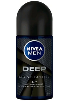 Nivea Antitranspirant Roll-On Männer Deep Dry&amp;Clean Feel 50 ml