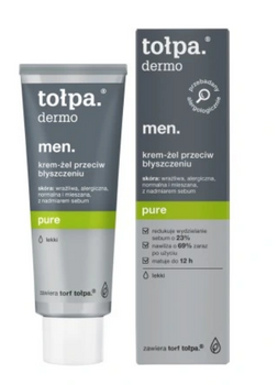 Tolpa Dermo Men Leichtes Anti-Glanz-Mattierungs-Creme-Gel für Männer pur 40 ml