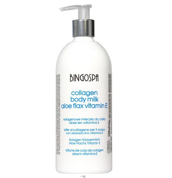 Bingospa Collagen Body Milk mit Aloe Vera, Flachs und Vitamin E 500 ml
