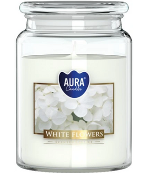 Bispol Duftkerze im Glas 500 g Weiße Blumen