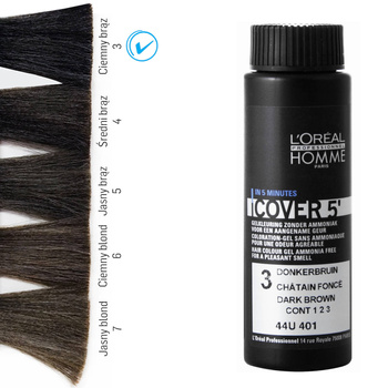 Loreal Homme Cover 5 tonisierende Haarfarbe 3 Dunkelbraun 50ml