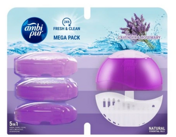 Ambi Pur WC Suspension Starter + 3 Nachfüllungen Lavendel &amp; Rosmarin