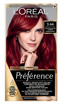 L'Oreal Paris Feria Preference Haarfarbe 3.66 Intensives Dunkelrot