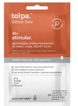 TOŁPA Dermo Face 40+ Stimulator Straffende Maske + Konzentrat für Gesicht, Hals, Dekolleté und Büste 2x6 ml