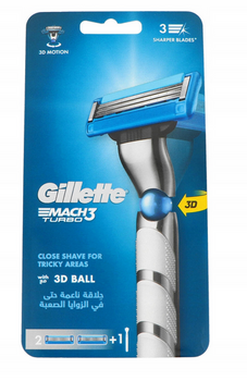 Gillette Mach3 Turbo Rasierer + 2 Nachfüllpackungen