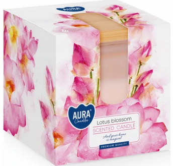 Bispol Duftkerze im Glas dreifarbig 160 g Lotusblume