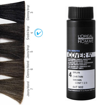 Loreal Homme Cover 5 tonisierende Haarfarbe 4 Mittelbraun 50ml