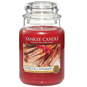 Yankee Candle Sparkling Cinnamon Glas, groß, 623 g