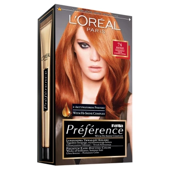 L'Oreal Paris Feria Preference Haarfarbe 74 Mango Intensives Kupfer