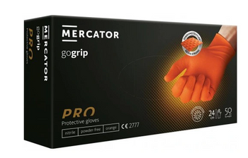 Mercator Go Grip Orange XXL Nitril-Einmalhandschuhe 50 Stk. Orange