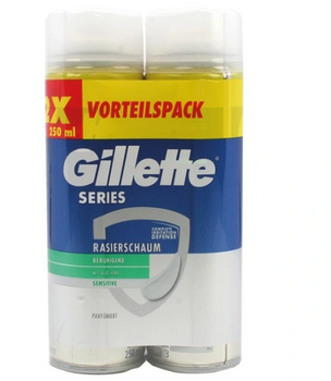 Gillette Serie Sensitive Rasierschaum 2x250 ml