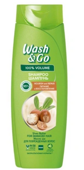 Wash&amp;Go Haarshampoo Shea Butter 360 ml