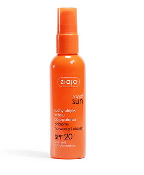Ziaja Sopot Sun Dry Oil in Gel zum Sonnenbaden wasser- und sandbeständig SPF 20 UVA + UVB mittlerer Schutz 90ml