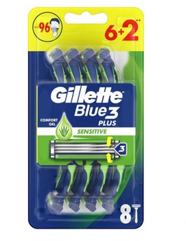 Gillette Blue3 Sensitive 6+2 Stück
