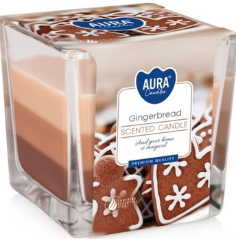 Bispol Duftkerze im Glas dreifarbig 170 g Lebkuchen