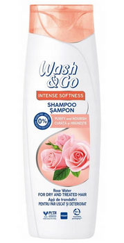 Wash&amp;Go Haarshampoo Rosenwasser 360 ml