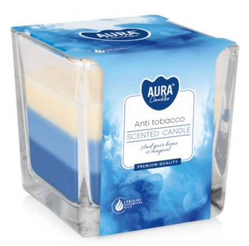 Bispol Duftkerze im Glas dreifarbig 170 g Antitabak