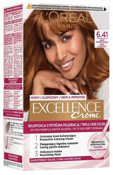 L'Oreal Paris Excellence Creme Haarfarbe 6.41 Light Amber Brown