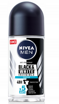 Nivea Men Black&amp;White Invisible Fresh 72h Antitranspirant 50 ml