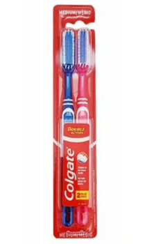 Colgate Double Action Zahnbürste mittlere Härte 2 Stk