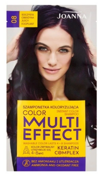 Joanna Multi Effect Color Keratin Complex Haarshampooetka -08 Juicy Aubergine 35 g