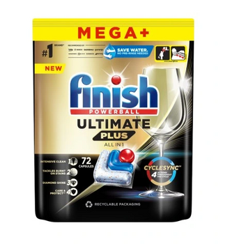 Finish Powerball Ultimate Plus ALLIN1 Geschirrspülerkapseln 72 Stück