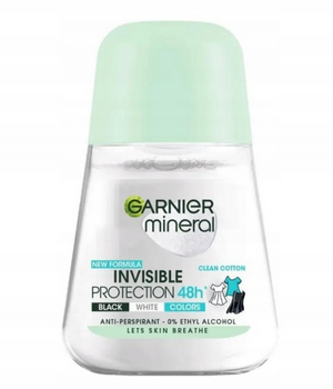 Garnier Mineral Invisible Protection Clean Cotton Roll-On Antitranspirant 50 ml