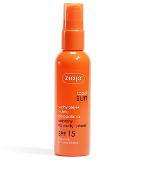 Ziaja Sopot Sun Dry Oil in wasser- und sandbeständigem Sonnenschutzgel SPF 15 UVA + UVB mittlerer Schutz 90ml