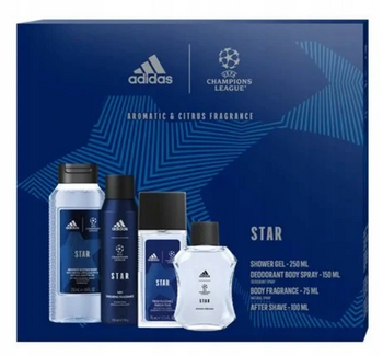 Adidas Uefa Champions League Edition Kit Aftershave+Duschgel+Körperspray+Duft Deodorant