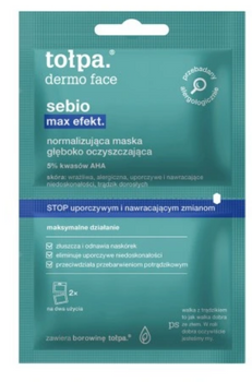 TOŁPA Dermo Face Sebio Max Tiefenreinigende Peeling-Maske 2x6 ml