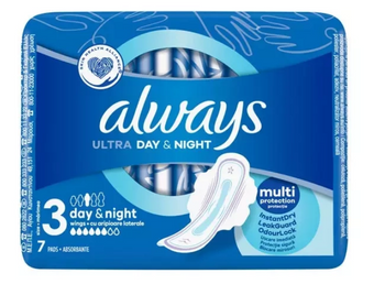 Always Ultra Day &amp; Night Damenbinden mit Flügeln 7 Stück