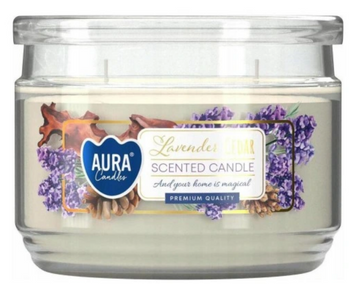 Bispol Duftkerze im Glas mit zwei Dochten 280 ml Lavendel - Zeder