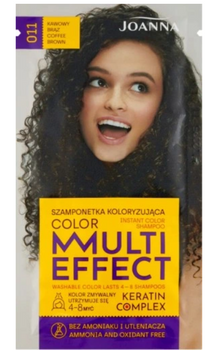 Joanna Multi Effect Color Keratin Complex Haarshampooetka -011 Kaffeebraun 35 g