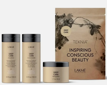 Lakme Teknia Deep Care Travel Pack 2x100+50 ml Kosmetikset