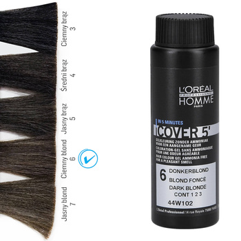 Loreal Homme Cover 5 tonisierende Haarfarbe 6 Dunkelblond 50ml