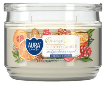 Bispol Duftkerze im Glas mit zwei Dochten 280 ml Orange Cookies