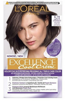 L'Oreal Paris Excellence Cool Creme Haarfärbemittel 5.11 Ultra Fine Hellbraun