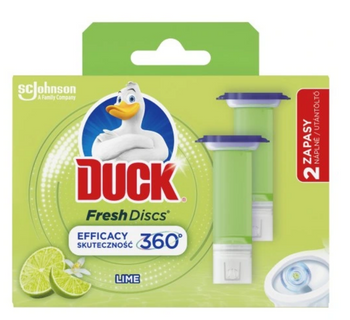 Duck Fresh Lime WC-Gel Scheibenvorrat von 12 Scheiben