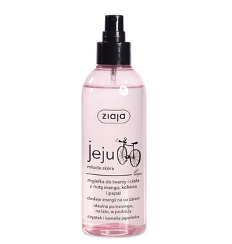 Ziaja Jeju Gesichts- und Körperspray mit einem Hauch von Mango, Kokosnuss und Papaya, 200 ml