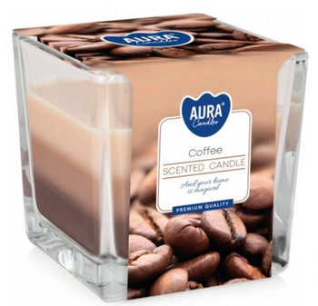 Bispol Duftkerze im Glas dreifarbig 170 g Kaffee