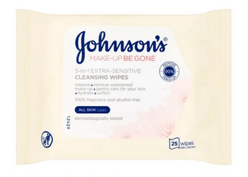 Johnson's Pampering Makeup Entferner Tücher Empfindliche Haut 25 Stück
