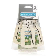 Yankee Candle Autoglas, 3er-Pack, saubere Baumwolle