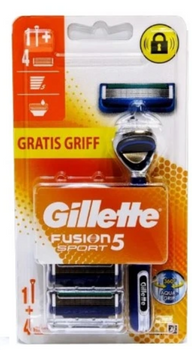 Gillette Fusion Sport 5 Rasierer + 4 Klingen