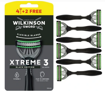 Wilkinson Xtreme 3 Comfort Black Edition 4 + 2 Rasierer