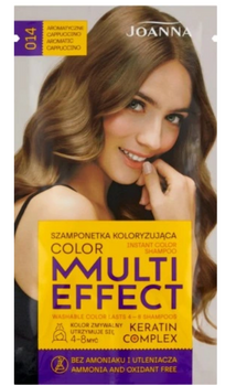 Joanna Multi Effect Color Keratin Complex Haarshampooetka -014 Aromatischer Cappuccino 35 g
