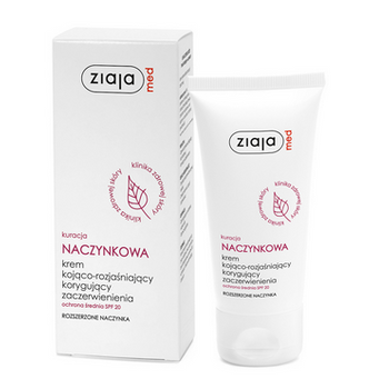 Ziaja Med Couperose Treatment Beruhigende und aufhellende Creme zur Korrektur von Rötungen mittlerer Schutz SPF 20 50 ml