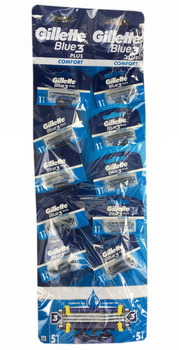 Gillette Blau 3 Comfort Plus Blatt A10 12x10 Stück