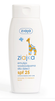 Ziajka Wasserfeste Emulsion für Kinder LSF 25 mittlerer Schutz UVA + UVB 150 ml