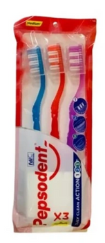 Pepsodent Daily Clean Action Medium Zahnbürste Medium 3 Stk